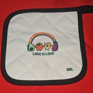 Love Is Love Rainbow Veggie Potholder by DIG. NEW